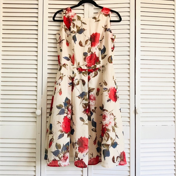 Boho Midi Floral Print Sleeveless Summer Casual Full Lined Sheer Sundress S - Picture 1 of 7